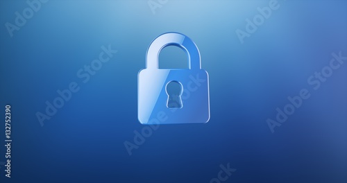 Lock Blue 3d Icon