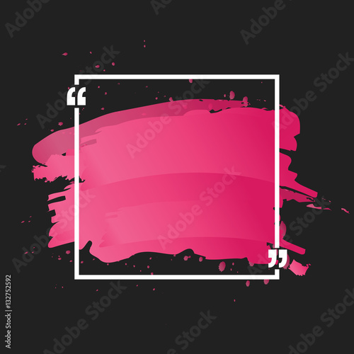 Quote text bubble. Commas, note, message and comment. Design element