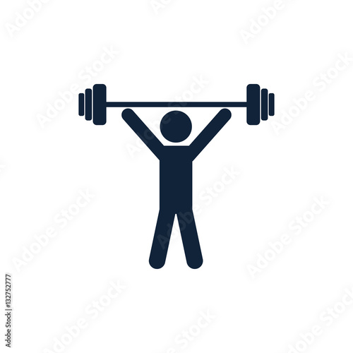 Weightlifting  icon on white background