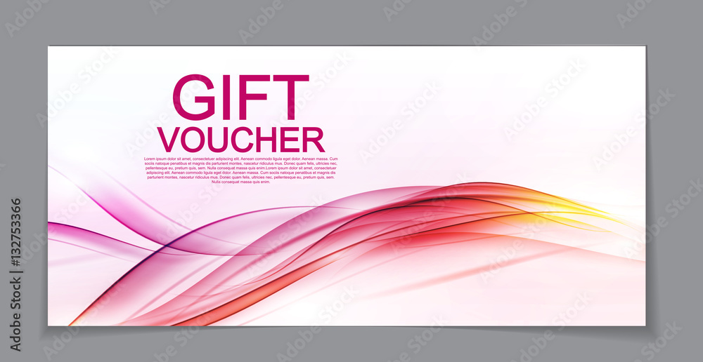 Naklejka premium Gift Voucher Template for Discount Coupon Vector Illustration