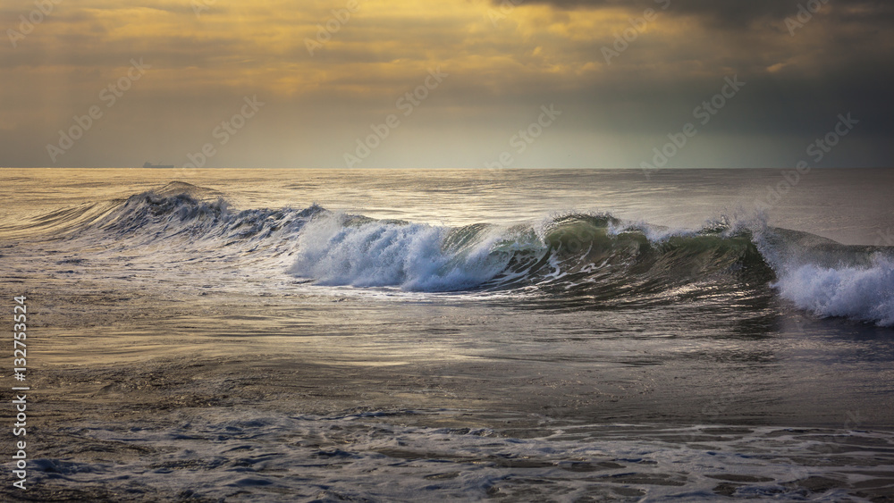 waves of the sea breaking on the beach, Poti, Georgia waves of the sea breaking on the beach, Poti, Georgia