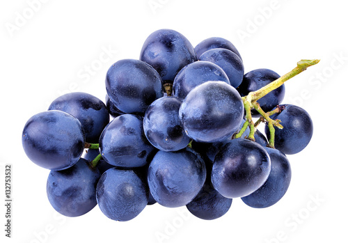 Canvas-taulu grapes isolated on the white