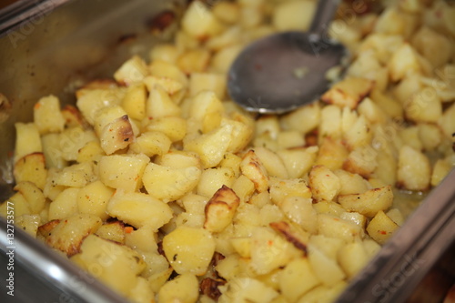 Fried potato slices