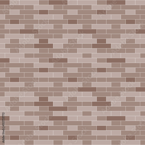 Brown brick wall background - Vector illustration