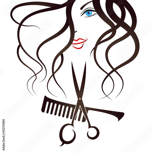 Face Girl scissors and comb