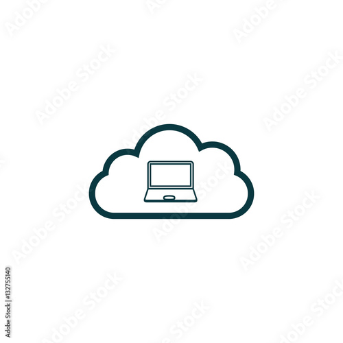 cloud icon, vector illustration