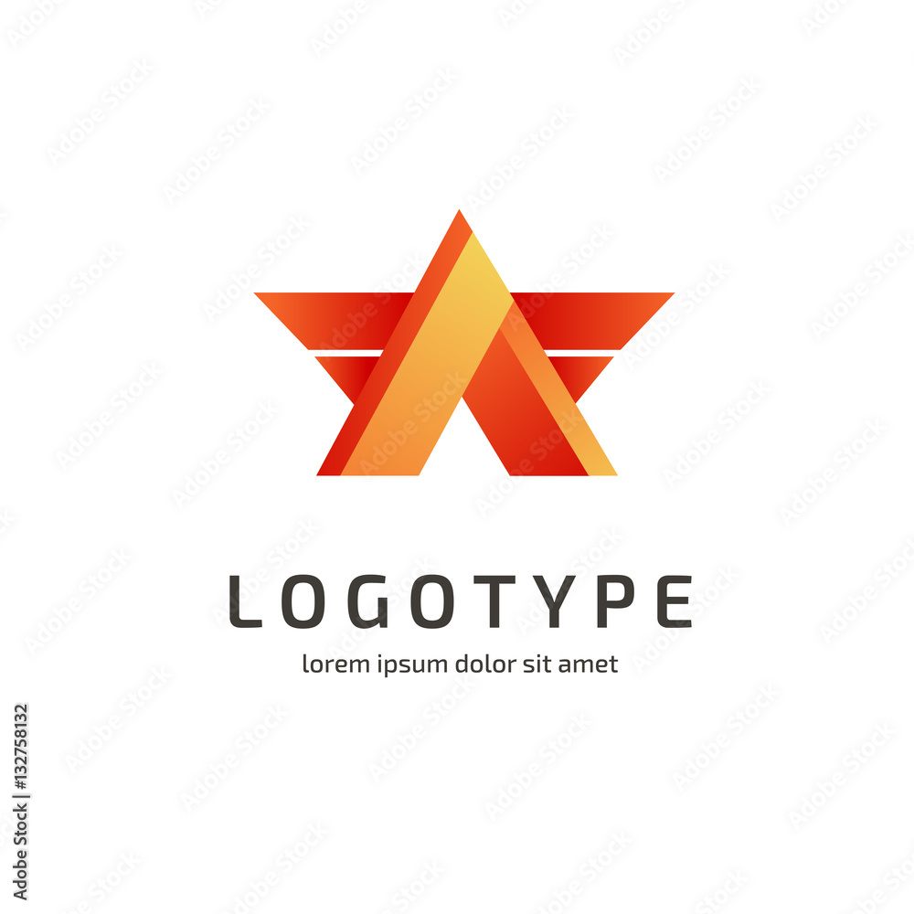 Logo design star vector template
