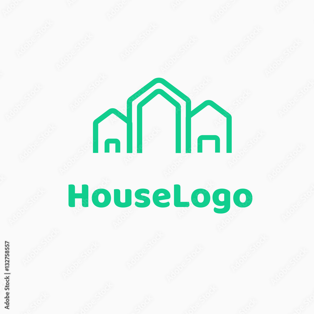 Logo design house movement vector template Logo design house movement vector template