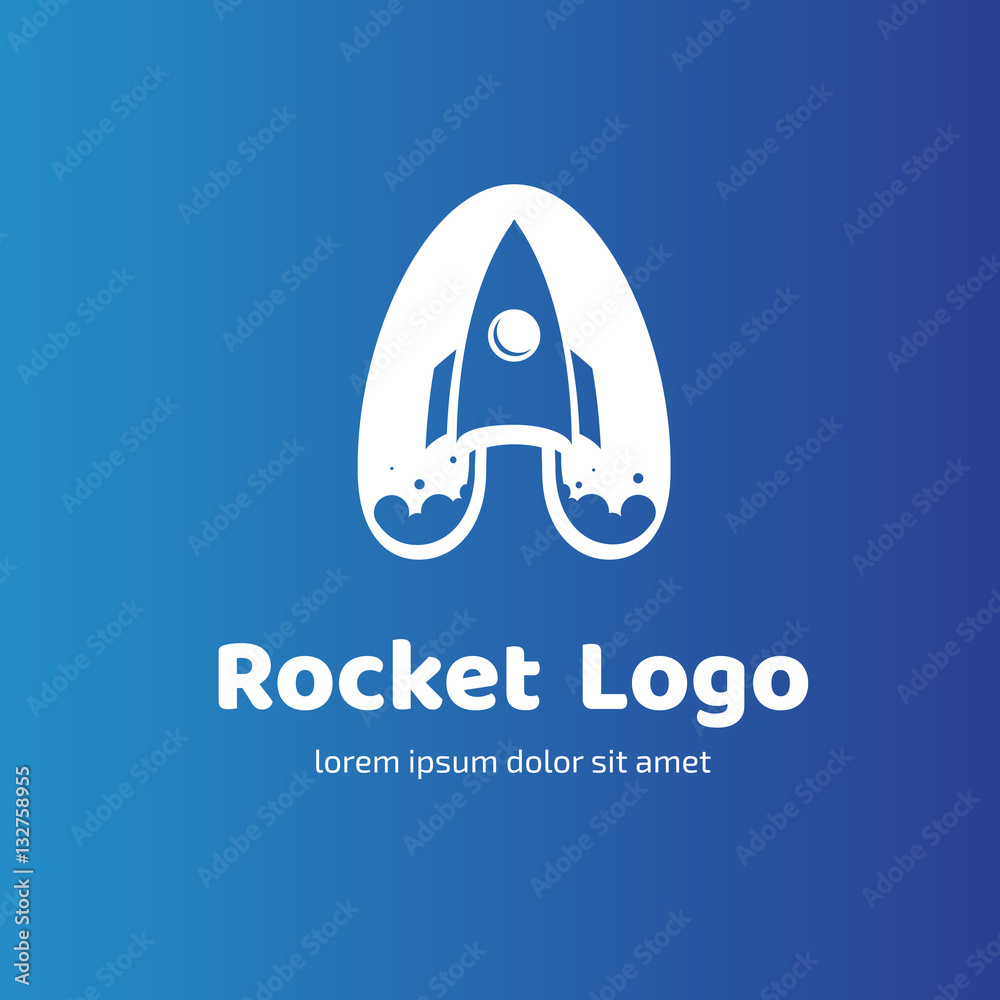 Logo design rocket vector template Logo design rocket vector template