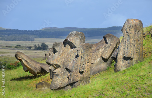 Obraz na płótnie Moai statues on Easter Island