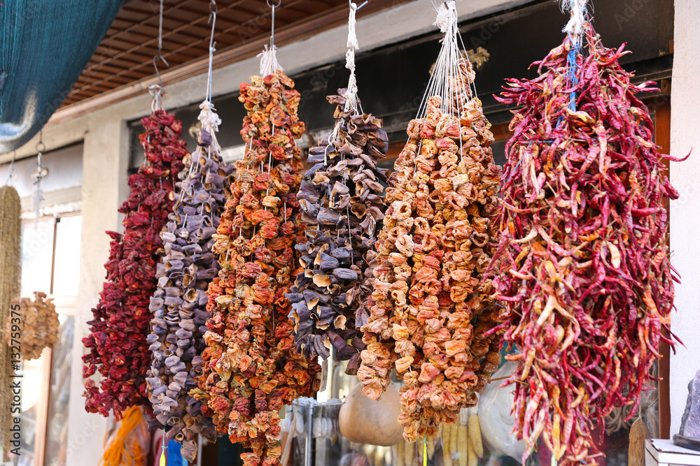 Colorful dried vegetable