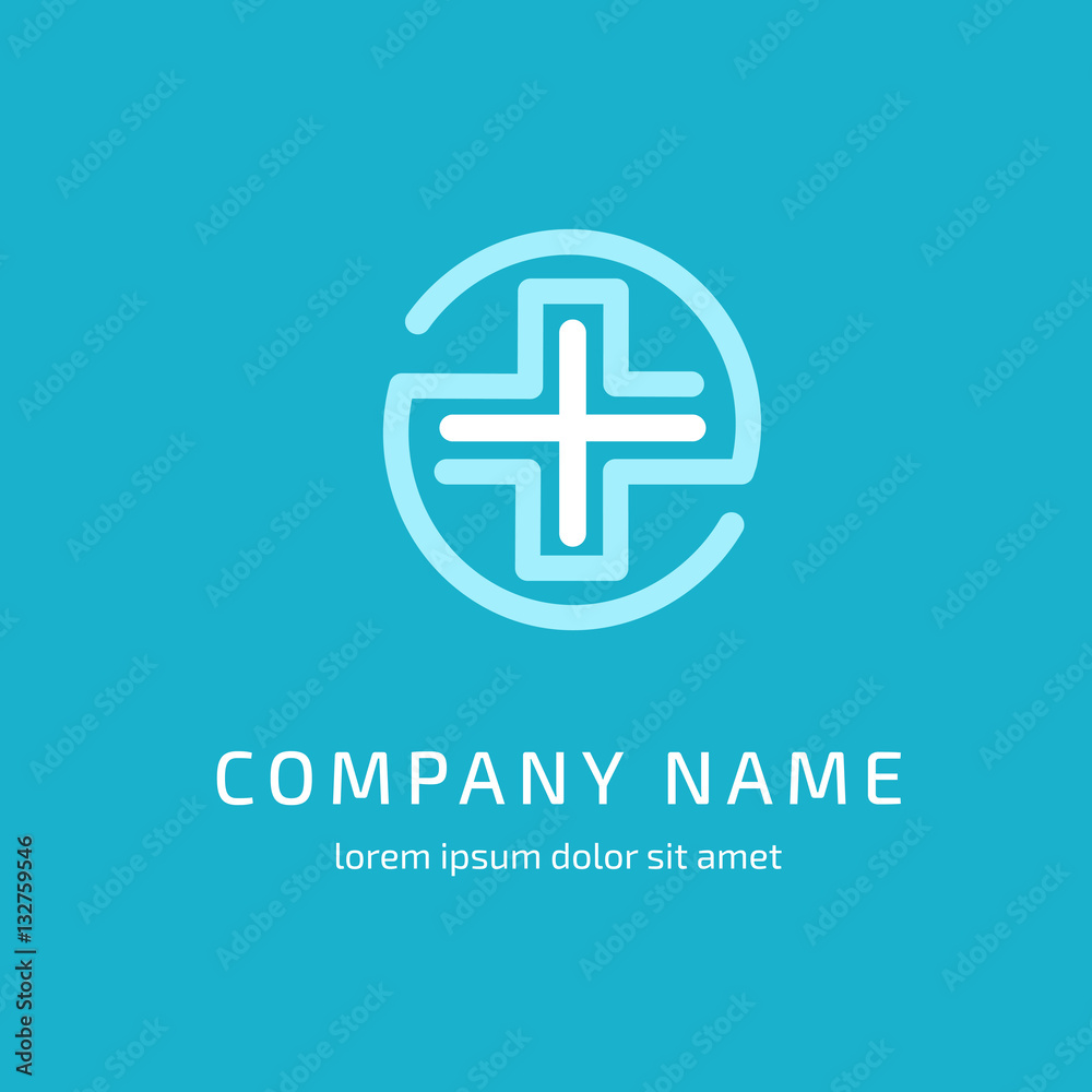 Obraz premium Logo design abstract medical vector template