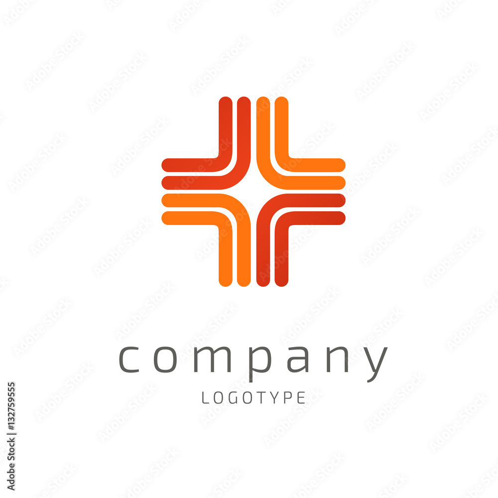 Obraz premium Logo design abstract medical vector template