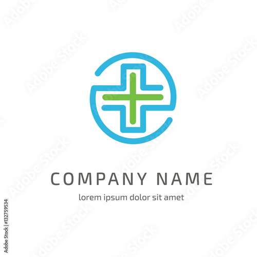 Logo design abstract medical vector template