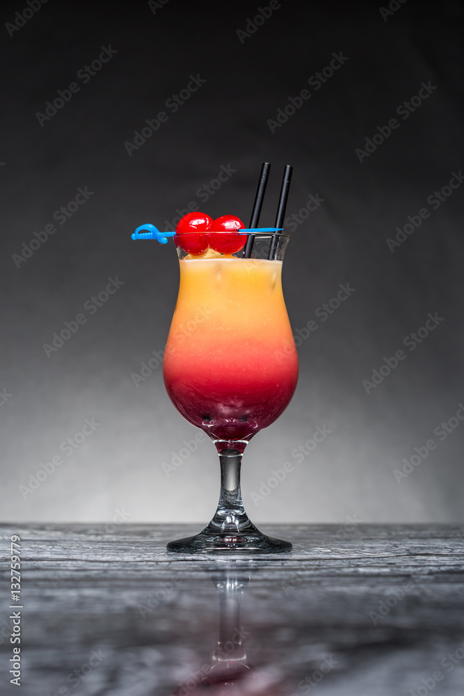 fruit juice in a glass