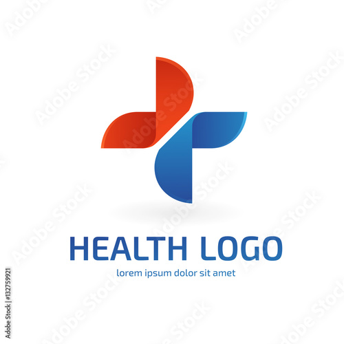 Logo design abstract medical vector template