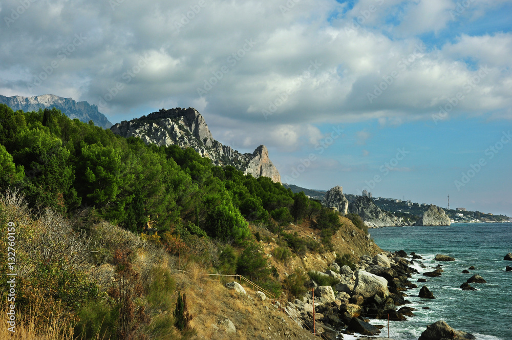 the enchanting landscape. Mount Cat in the Crimea