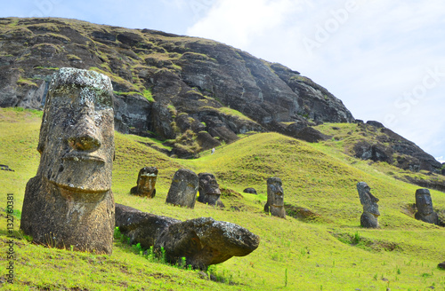 Obraz na płótnie Moai statues on Easter Island
