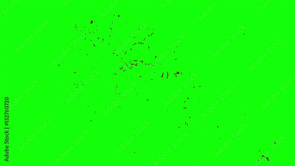 Hd Blood Burst Slow Motion (Green Screen) 190