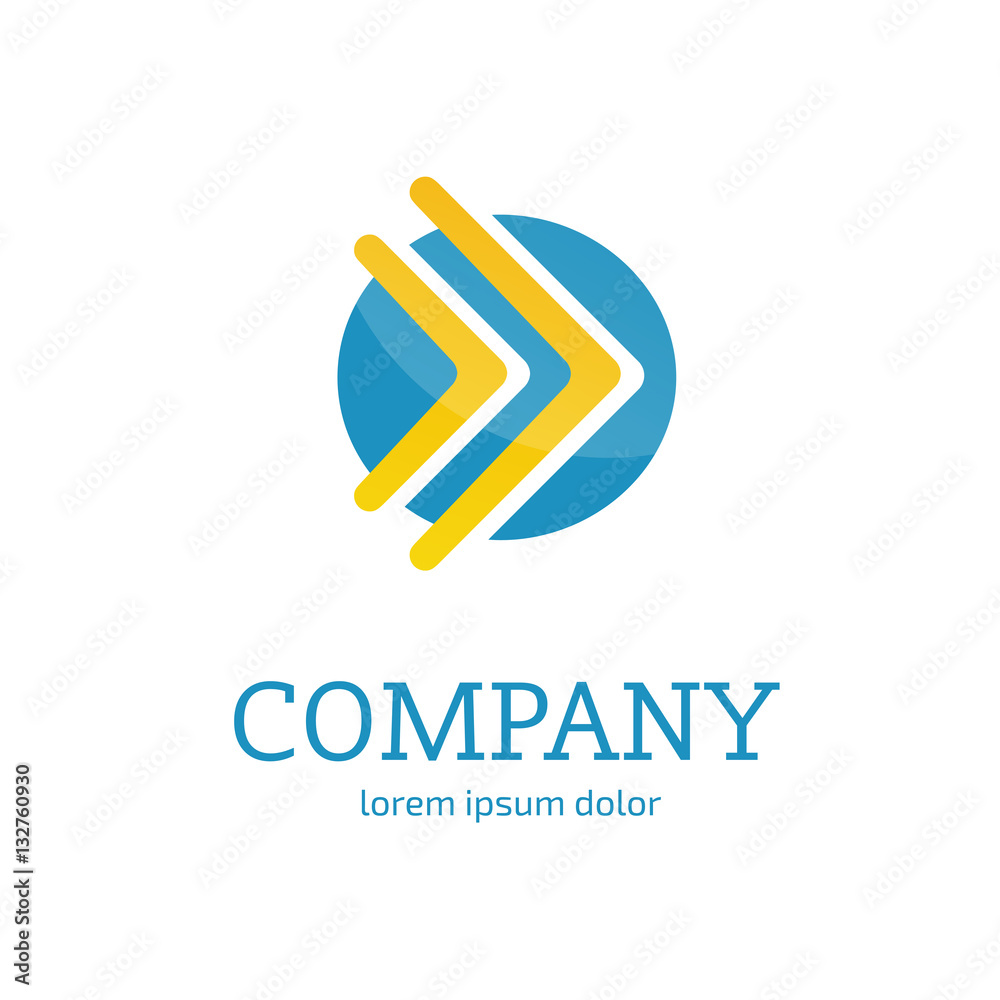 Logo abstract design arrow vector template