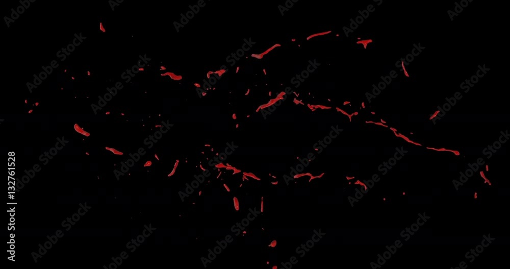 4k Blood Burst Slow Motion (With Alpha) 81