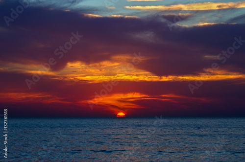 Sunset sea view on Cyprus