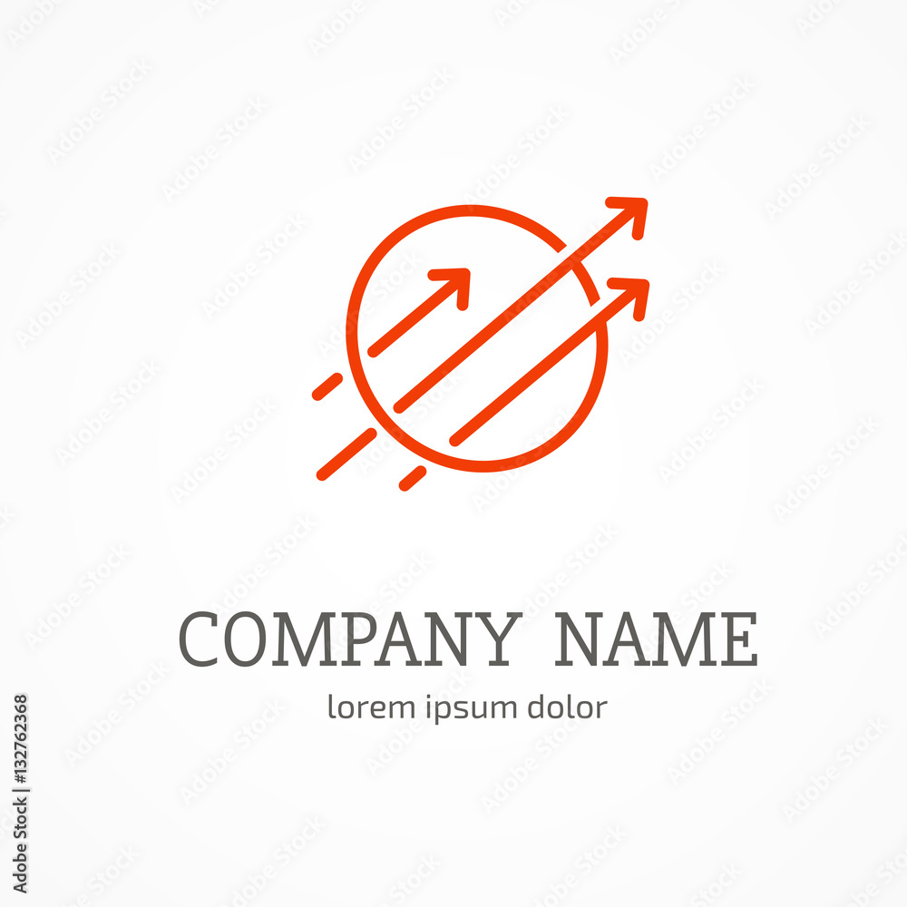 Logo abstract design arrow vector template