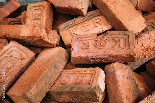 Red bricks in Nepal