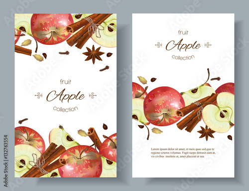Vector apple banner.