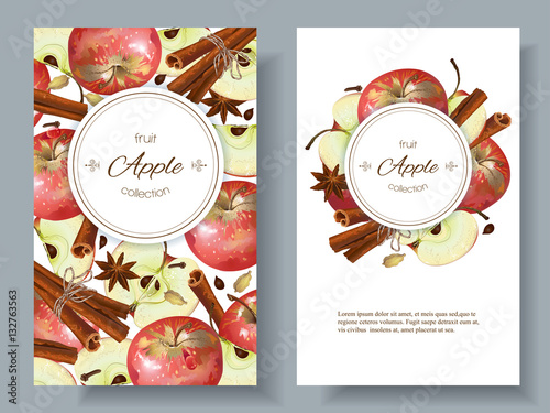 Vector apple banner.