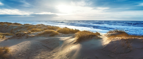 Handdoek met foto Noordzee Deense Noordzeekust met zandstranden  © Florian Kunde