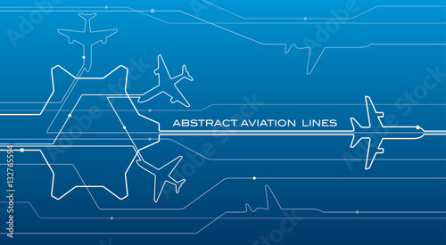 Abstract airport white lines composition, transportation background, vector design aviation wallpaper