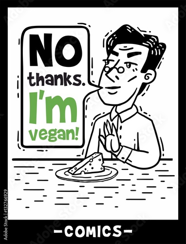 man vegan refuses cheese comics