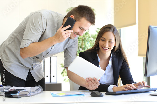 Business team coworking at office