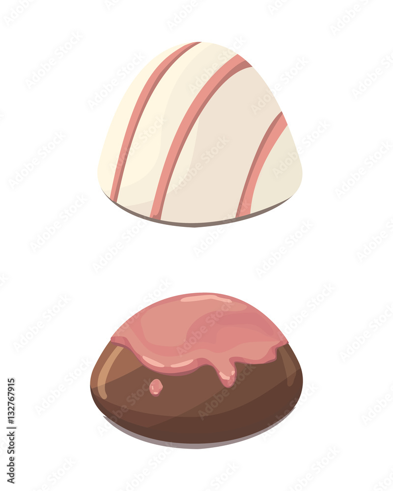 Fototapeta premium chocolate colorful candies isolated vector illustration