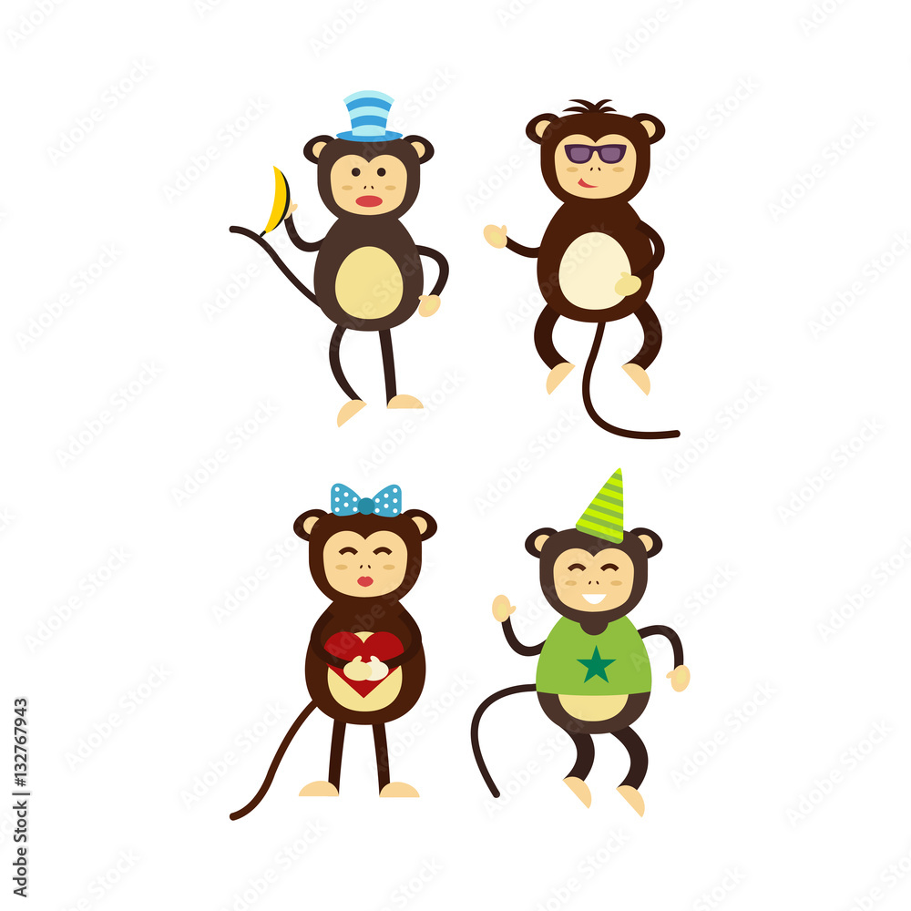 Vector monkey icon. Vector monkey icon.