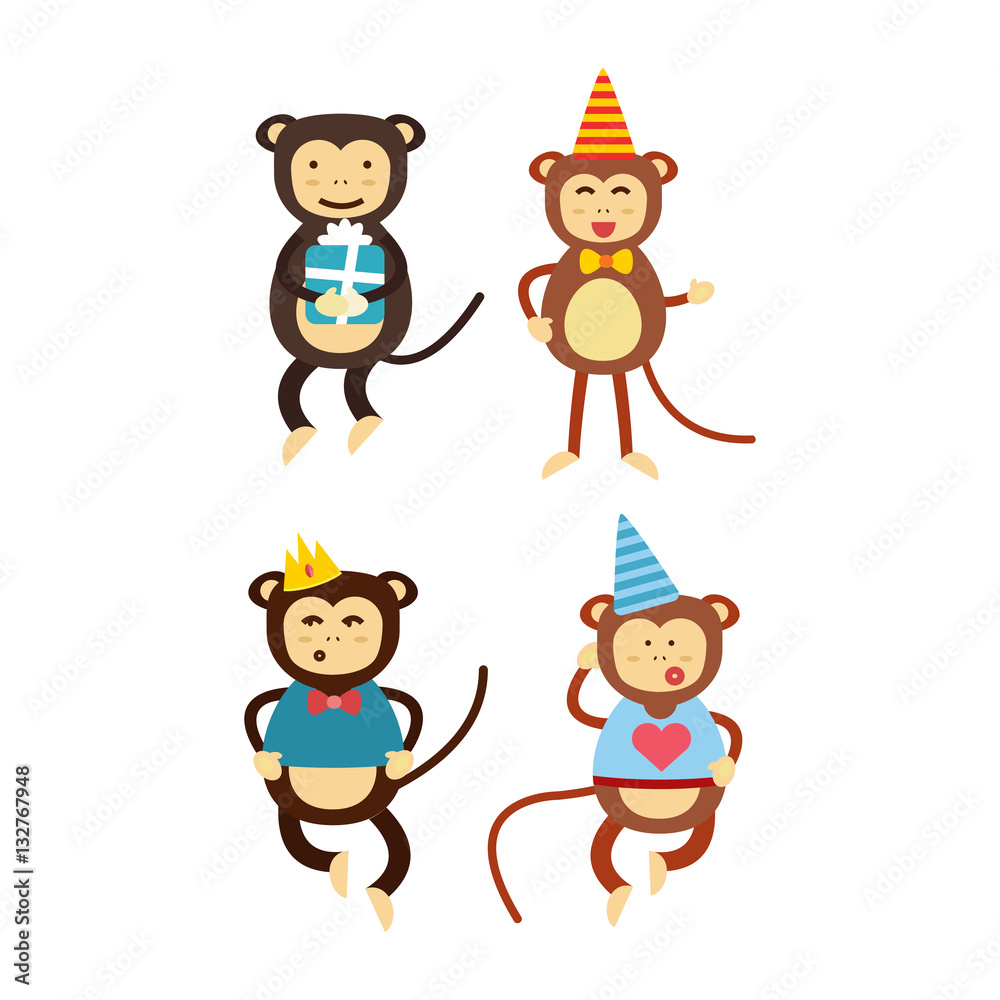 Vector monkey icon. Vector monkey icon.