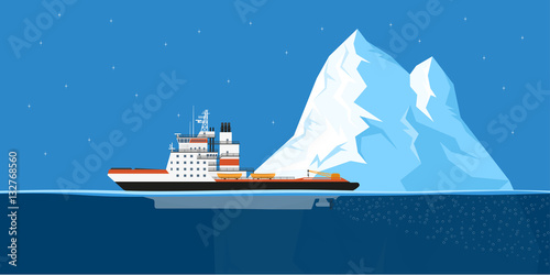 iceberg and ship