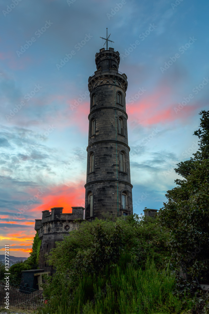 Nelson Monument in Edinburgh, Scotland