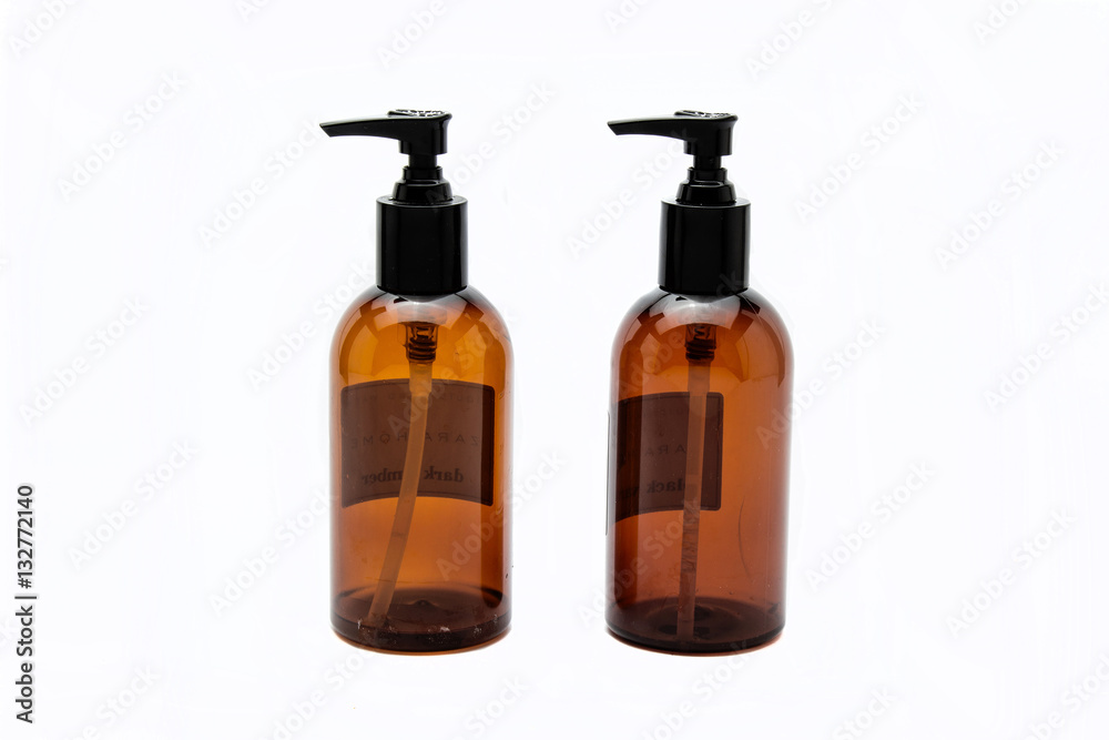 Empty glass bottle, isolated. Empty glass bottle, isolated.
