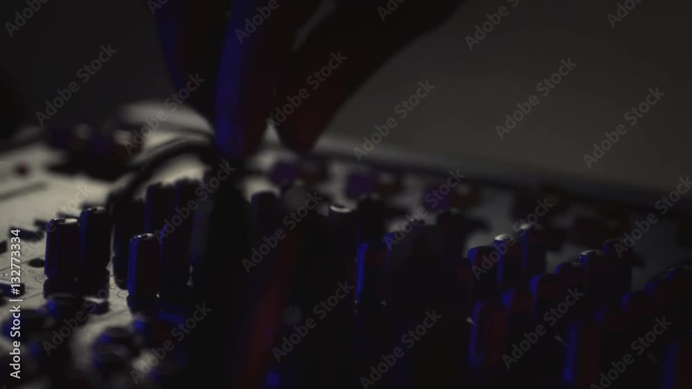 DJ mixing sound on Analog audio table
