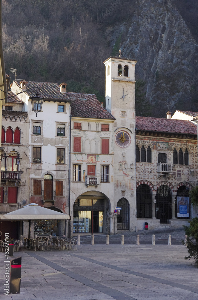 Obraz premium The old district of Serravalle, one of the two old village formi