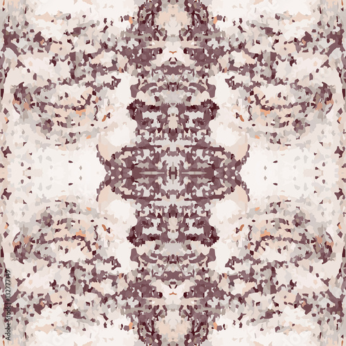 Seamless nature pattern. Stone, snake skin, band view mosaic motley texture. Ornamental collage. Gray, brown, beige soft colored background. Vector