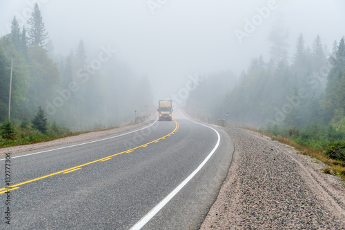 Fog on Trans Canada Highway