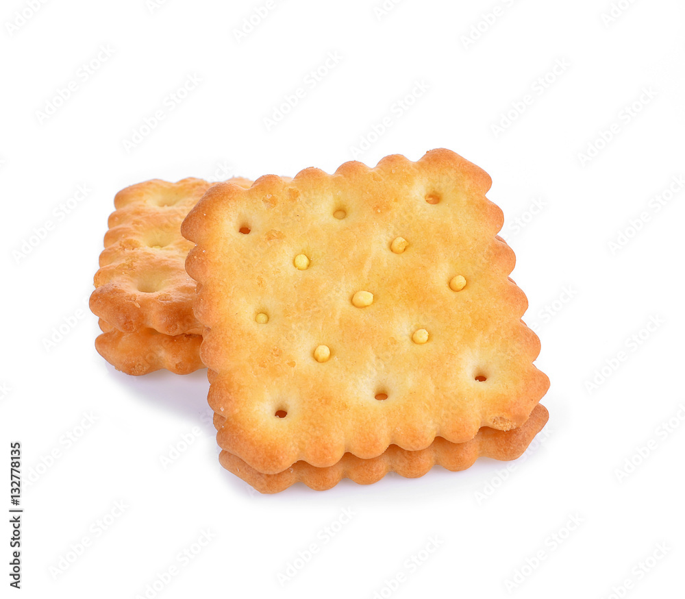 Cheese cream cracker isolated on white background. Cheese cream cracker isolated on white background.