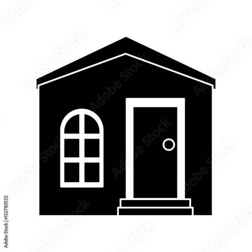 silhouette house private residence structure vector illustration eps 10 © Jemastock