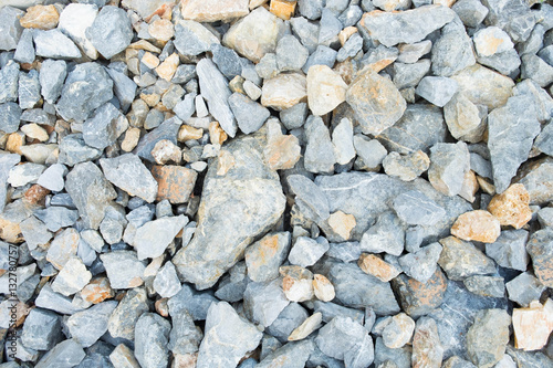 pebble, rock pile texture. background, road surface