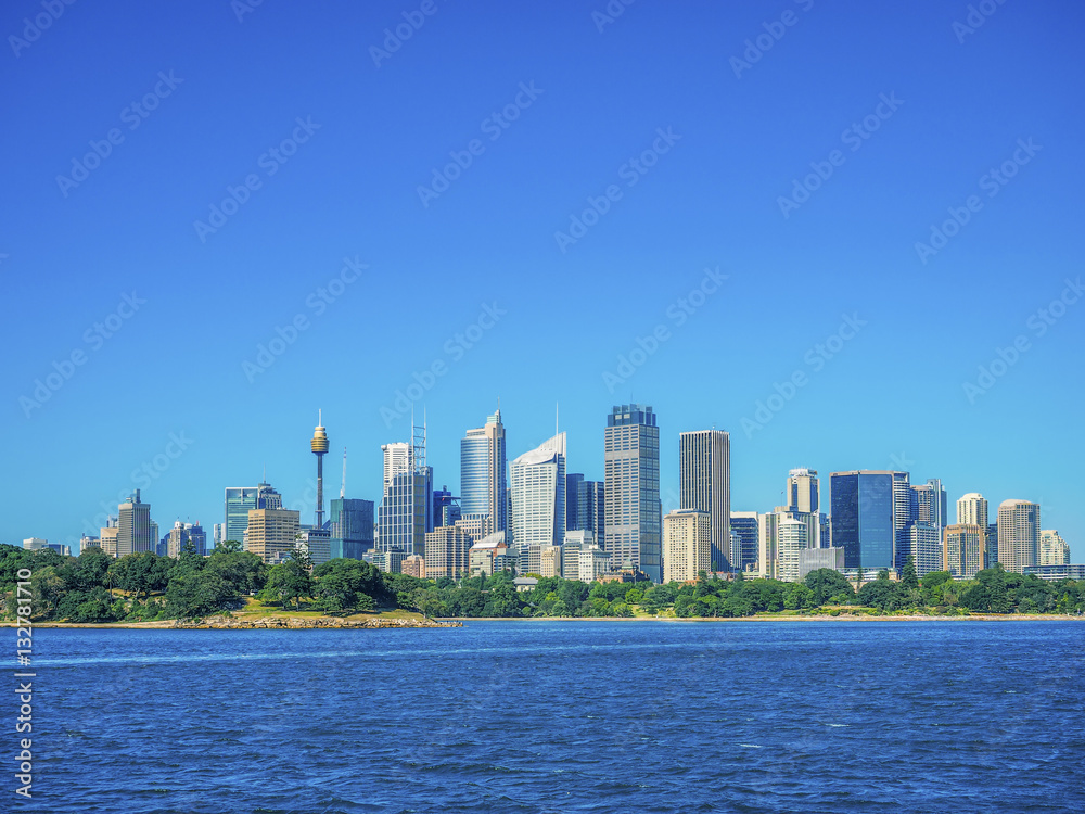 Panoramic View of Sydney Skyline with Botanic Garden, Australia. Panoramic View of Sydney Skyline with Botanic Garden, Australia.