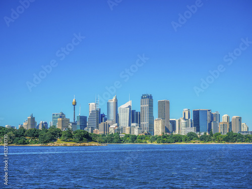 Panoramic View of Sydney Skyline with Botanic Garden, Australia.