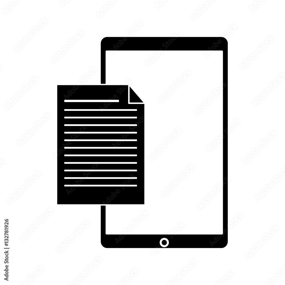 silhouette mobile phone document file paper digital vector illustration eps 10 silhouette mobile phone document file paper digital vector illustration eps 10